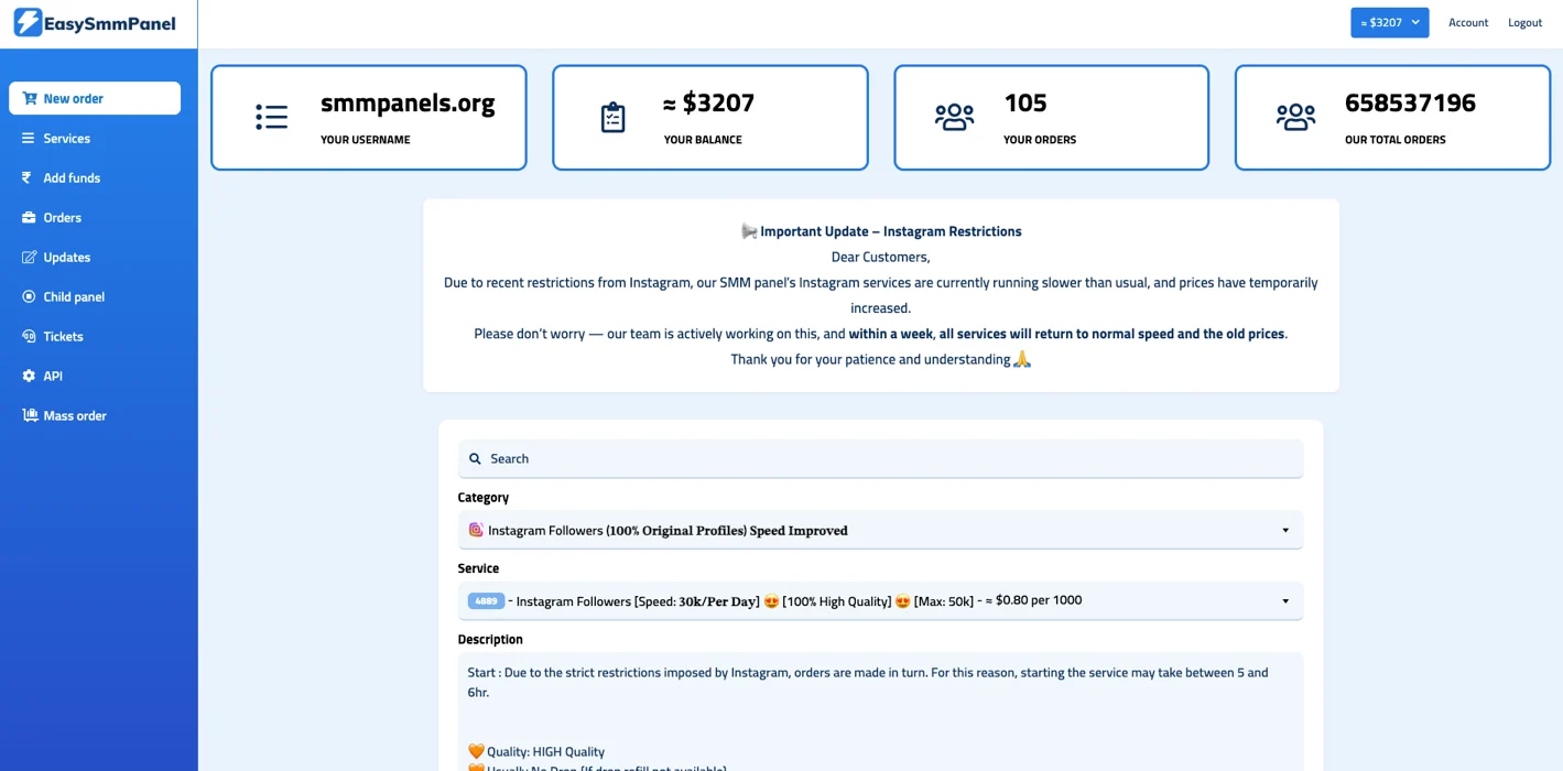 EasySMMPanel.com Panel Image