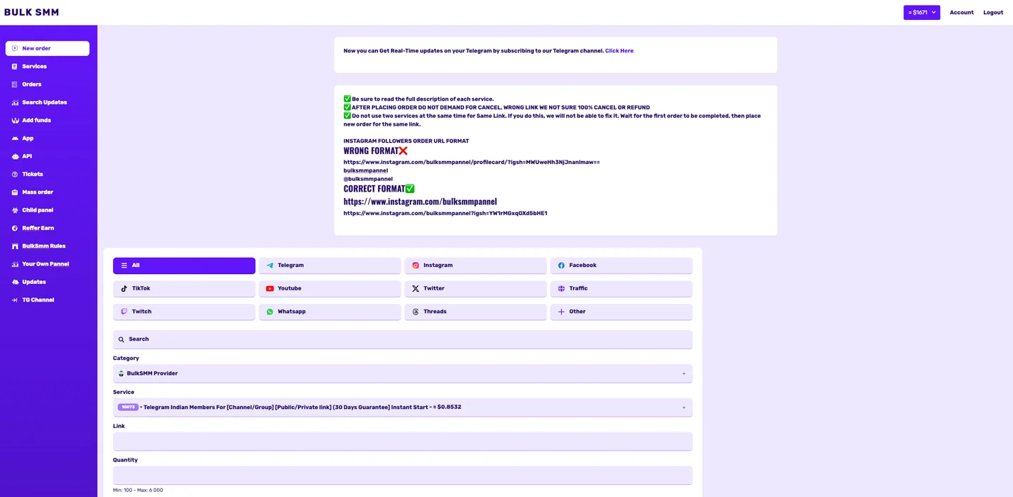 BulkSMM Panel Image