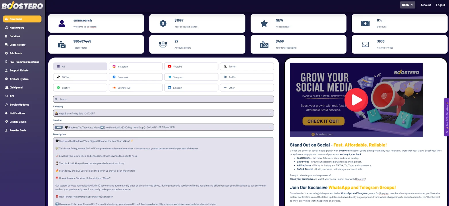Boostero.com Panel Image